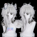 Rec001 48CM Wig SilverAsh the Reignfrost Cosplay Arknights telinga