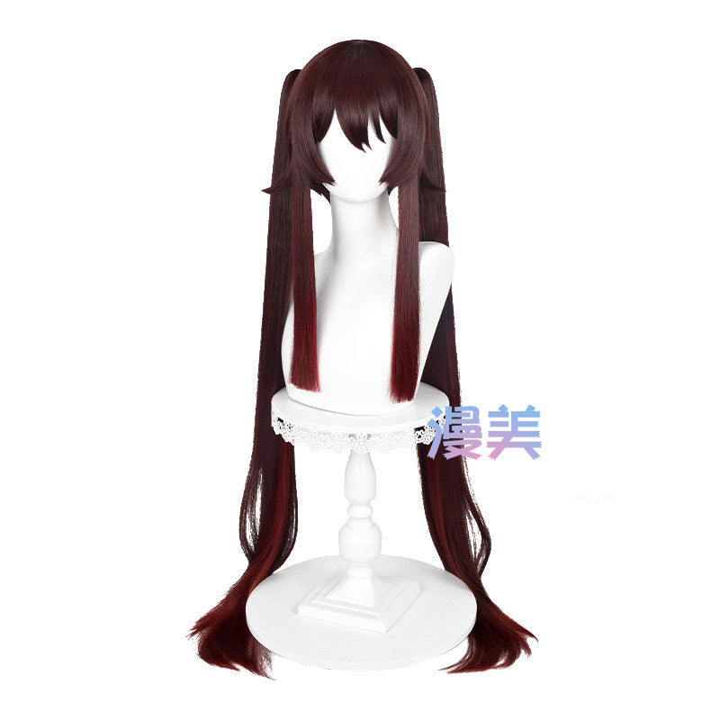 MANMEI 110cm Wig Hu Tao Cosplay Genshin Impact