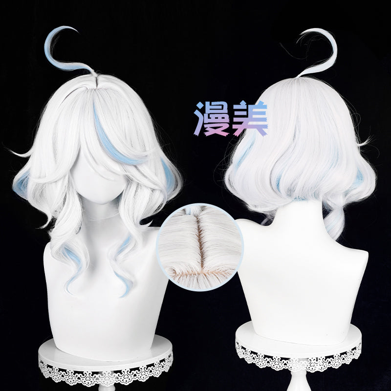 MANMEI Wig Furina Cosplay Genshin Impact Rambut Orang Dewasa/Anak-Anak Dapat Menggunakannya